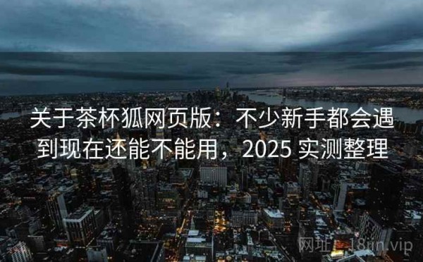 关于茶杯狐网页版：不少新手都会遇到现在还能不能用，2025 实测整理