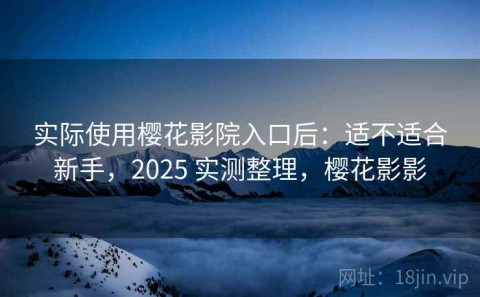 实际使用樱花影院入口后：适不适合新手，2025 实测整理，樱花影影