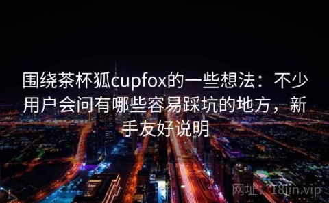 围绕茶杯狐cupfox的一些想法：不少用户会问有哪些容易踩坑的地方，新手友好说明